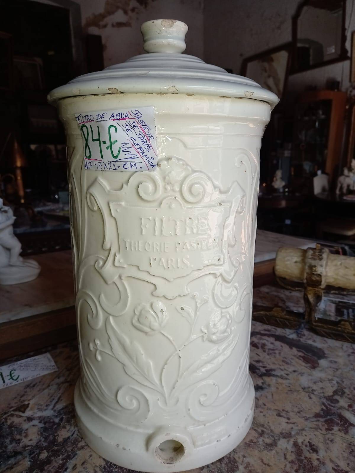 Filtro de agua de cerámica Pasteur de París