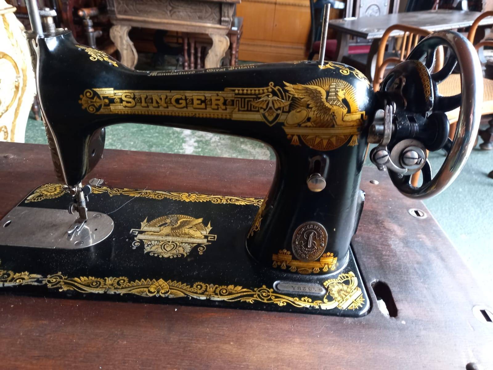 Máquina de coser Singer antigua año 1924 2