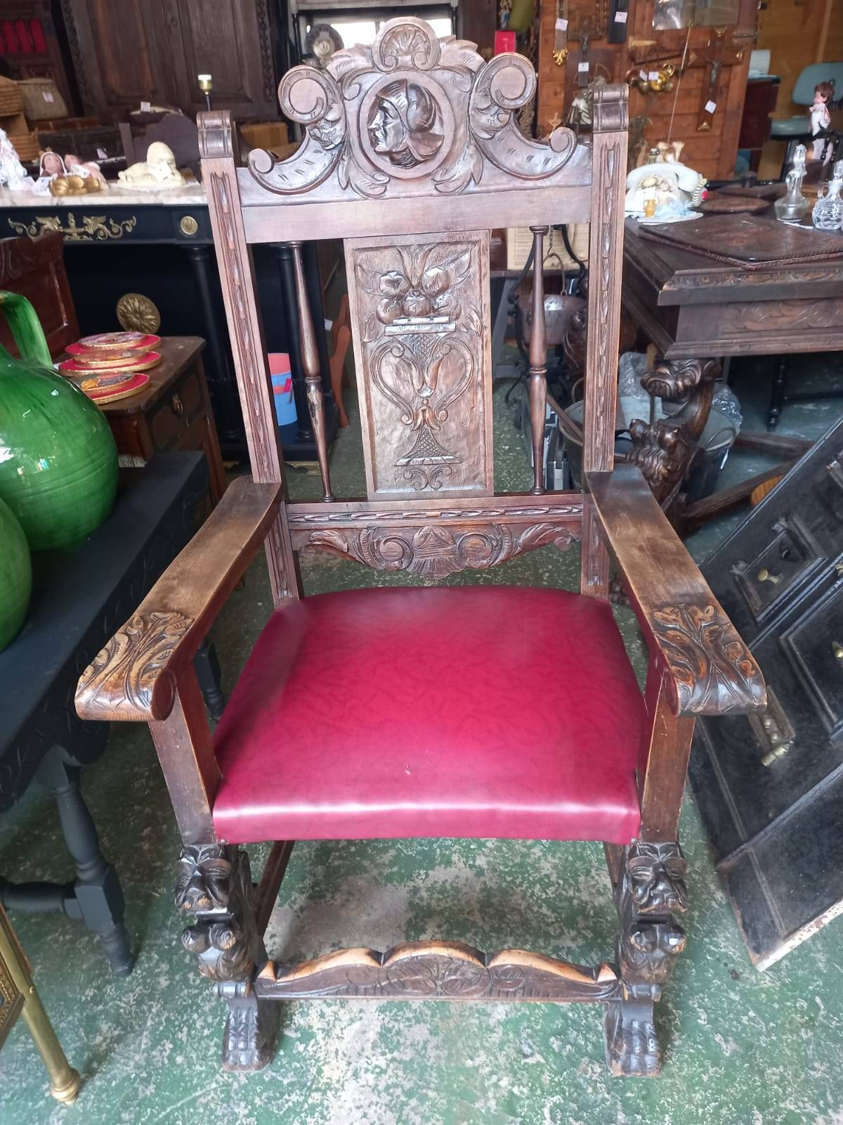 Sillón renacentista antiguo 1
