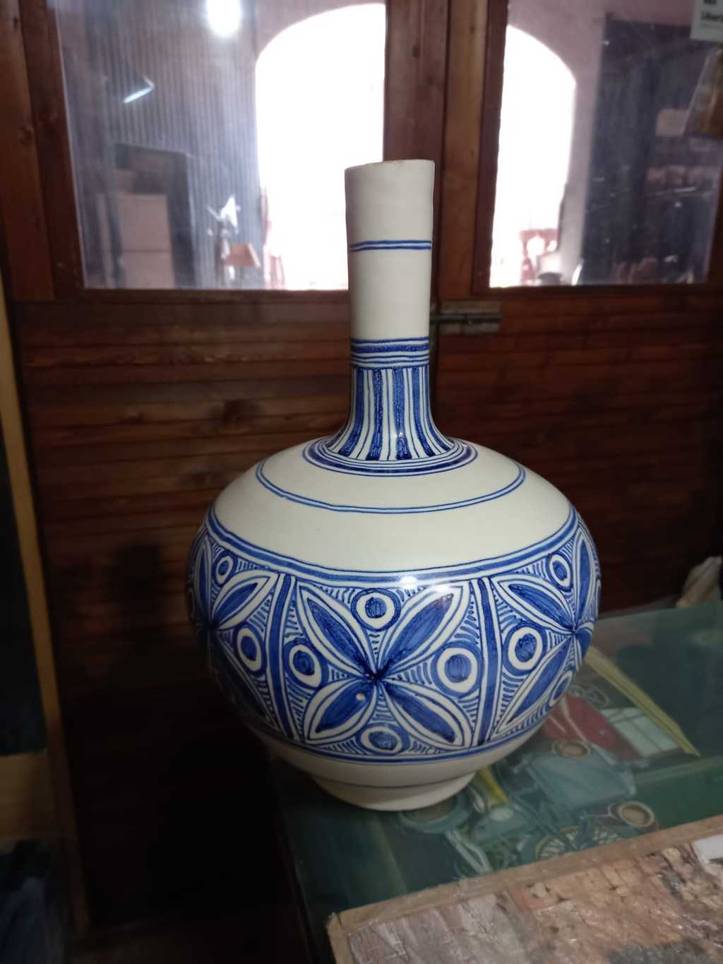 Jarrón de cerámica Talavera años 70