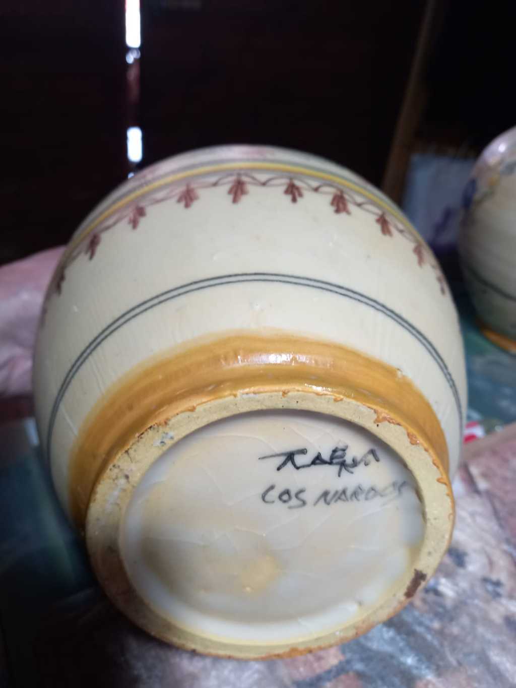 Jarrón de cerámica pintado a mano los Nardos 2