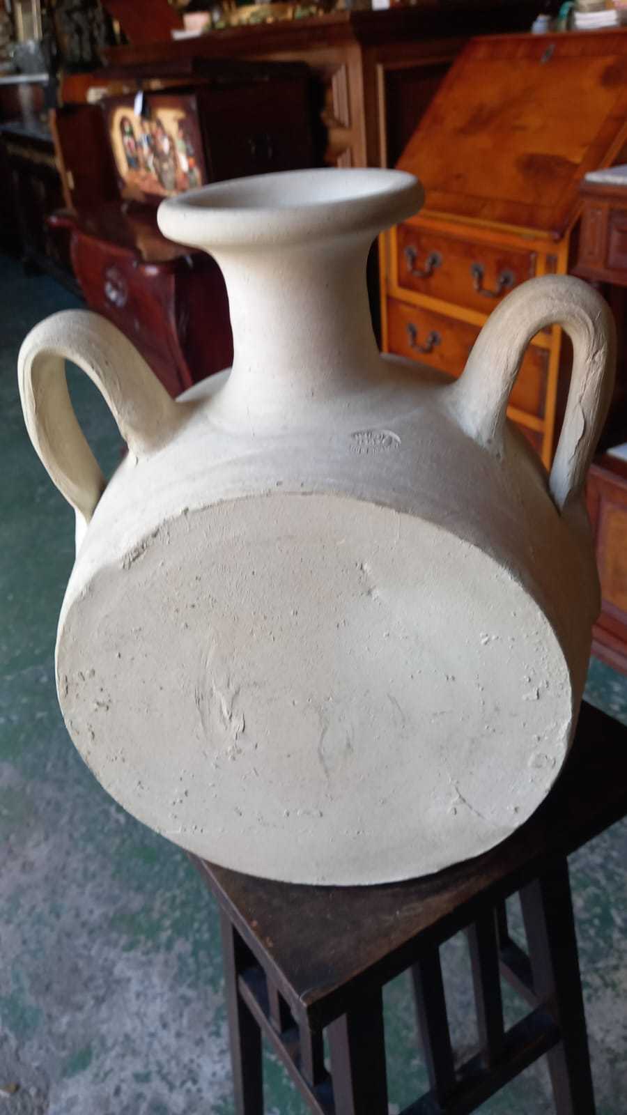 Botijo de carreta de barro vintage con sello 3