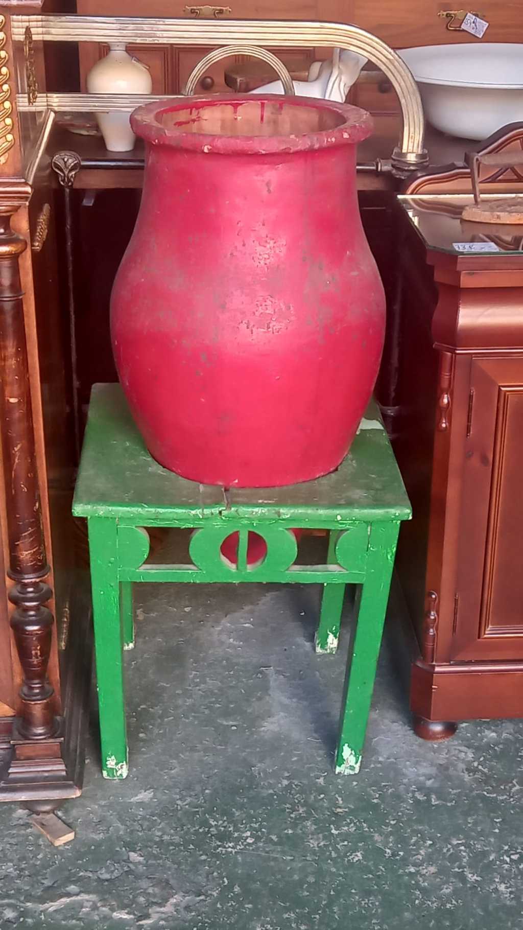 Tinaja de barro vidriado antigua 1