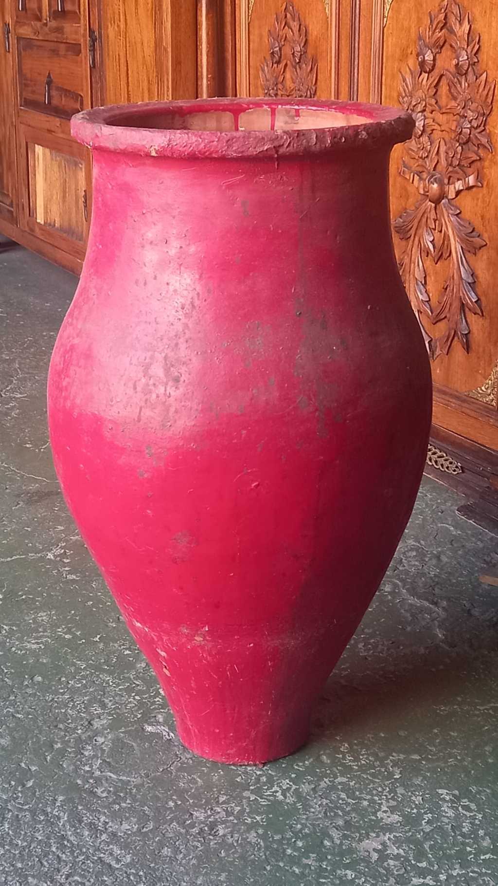 Tinaja de barro vidriado antigua 2